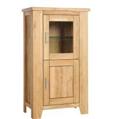 Wohnen 80x139x47 Kleiner Schrank aus Wildeiche - Miarizia