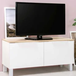 Wohnen 93x44x35 Kleiner TV Unterschrank in Weiß - Astrid