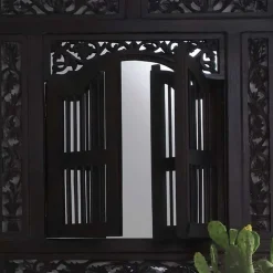 Wohnen 80x90x5 Kolonialstil Spiegel mit zwei Türen - Islando