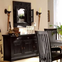 Wohnen 80x90x5 Kolonialstil Spiegel mit zwei Türen - Islando