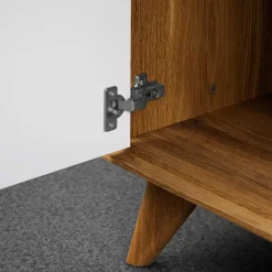 Wohnen Sideboards & Kommoden|Sideboards & Kommoden*134x63x40 Kombi Kommode in Weiß & Wildeiche Natur - Diesta