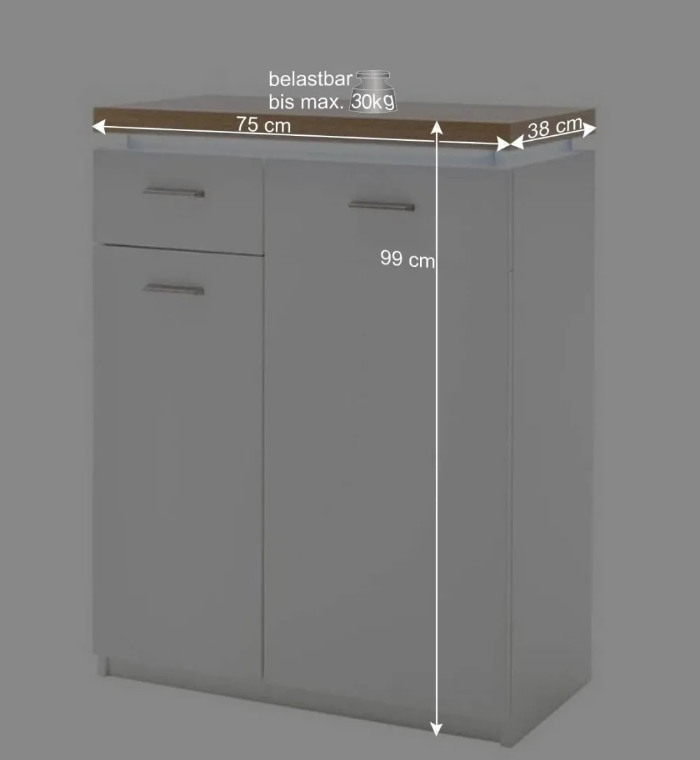 Wohnen 75x99x38 Kommode auch für Schuhe - Nusenia