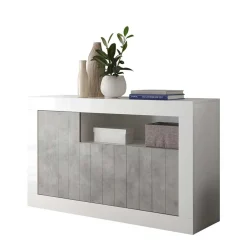 Wohnen Graue Möbel|Weiße Möbel*138x86x43 Kommode in Dekor Beton - Niris