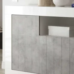 Wohnen Graue Möbel|Weiße Möbel*138x86x43 Kommode in Dekor Beton - Niris