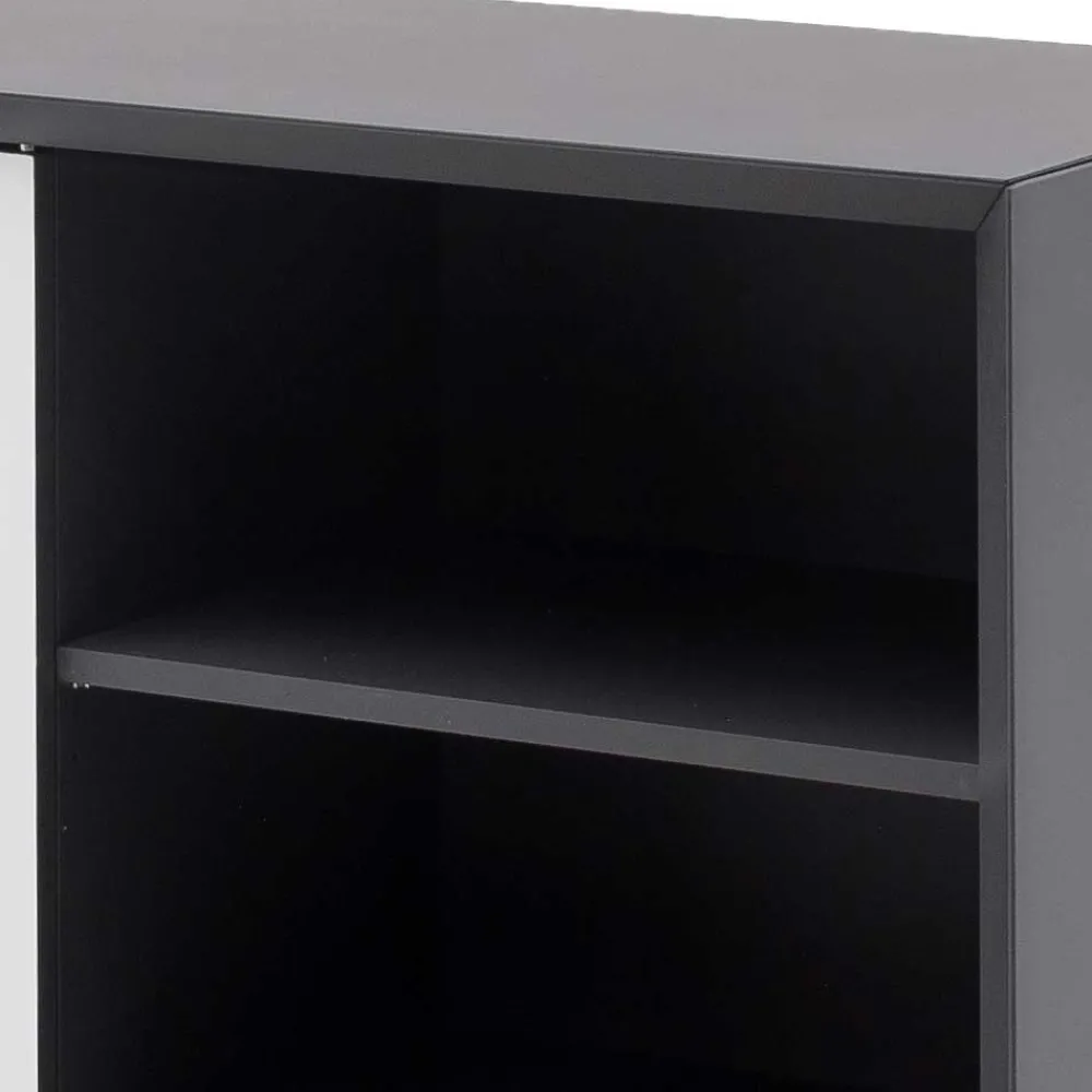 Wohnen 137x92x40 Kommode in Grau & Weiß - Vadids