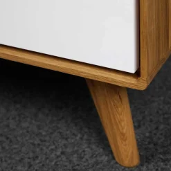 Wohnen Sideboards & Kommoden|Flurkommoden*90x92x40 Kommode in Weiß & Wildeiche - Diesta