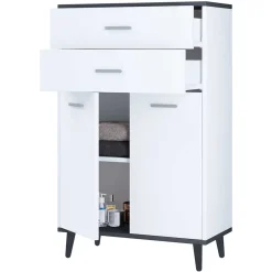 Wohnen Flurkommoden*60x97x28 Kommode in Weiß und Anthrazit - Rondja
