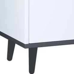 Wohnen Flurkommoden*60x97x28 Kommode in Weiß und Anthrazit - Rondja