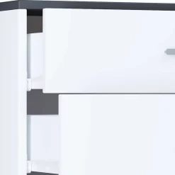 Wohnen Flurkommoden*60x97x28 Kommode in Weiß und Anthrazit - Rondja