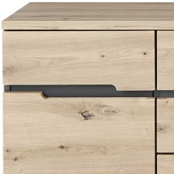Wohnen Küchenschränke|Sideboards*135x82x38 Kommode in Wildeiche NB & Grau - Kuetra