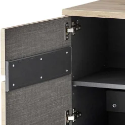 Wohnen Küchenschränke|Sideboards*135x82x38 Kommode in Wildeiche NB & Grau - Kuetra