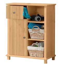 Wohnen 60x75x30 Kommode mit 3 Fächern & Tür - Akzinad