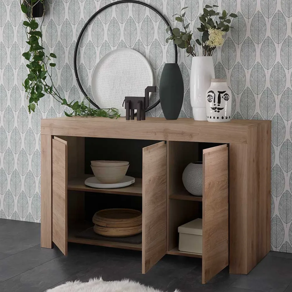 Wohnen 138x81x42 Kommode mit drei Türen - Karika