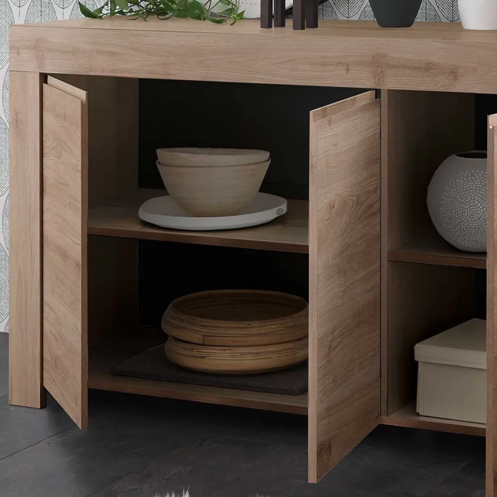 Wohnen 138x81x42 Kommode mit drei Türen - Karika