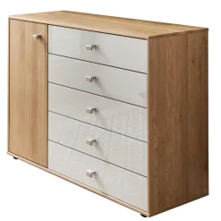 Wohnen 120x86x43 Kommode mit Tür & 5 Schubladen - Emdsiva