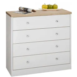 Wohnen 80x80x35 Kommode mit vier Schubladen - Nudion