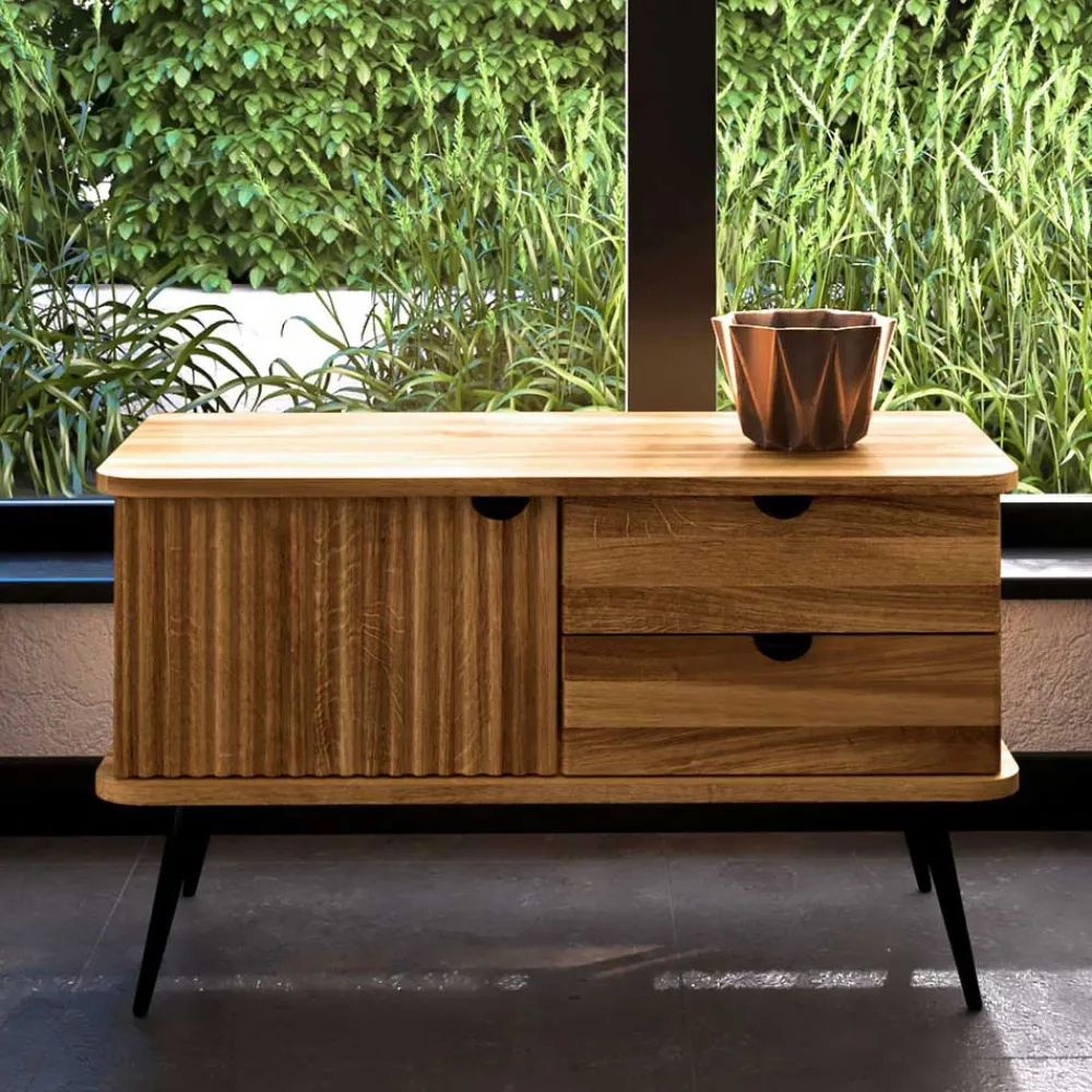 Wohnen Sideboards & Kommoden|Tv & Hifi-Möbel*97x57x46 Kommode mit zwei Schubladen & Tür - Casarius