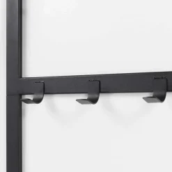 Wohnen Schwarze Möbel|Kleiderständer*70x178x29 Kompaktgarderobe aus Stahl in Schwarz - Cellja