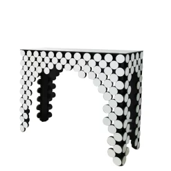 Wohnen Designermöbel*111x92x36 Konsolen Tisch aus Spiegelglas - Salva
