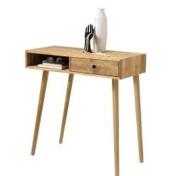 Wohnen 80x80x35 Konsolentisch aus Eiche massiv - Kopiana
