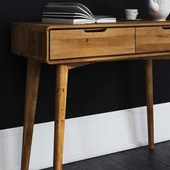 Wohnen 90x81x40 Konsolentisch aus Naturholz - Eavy