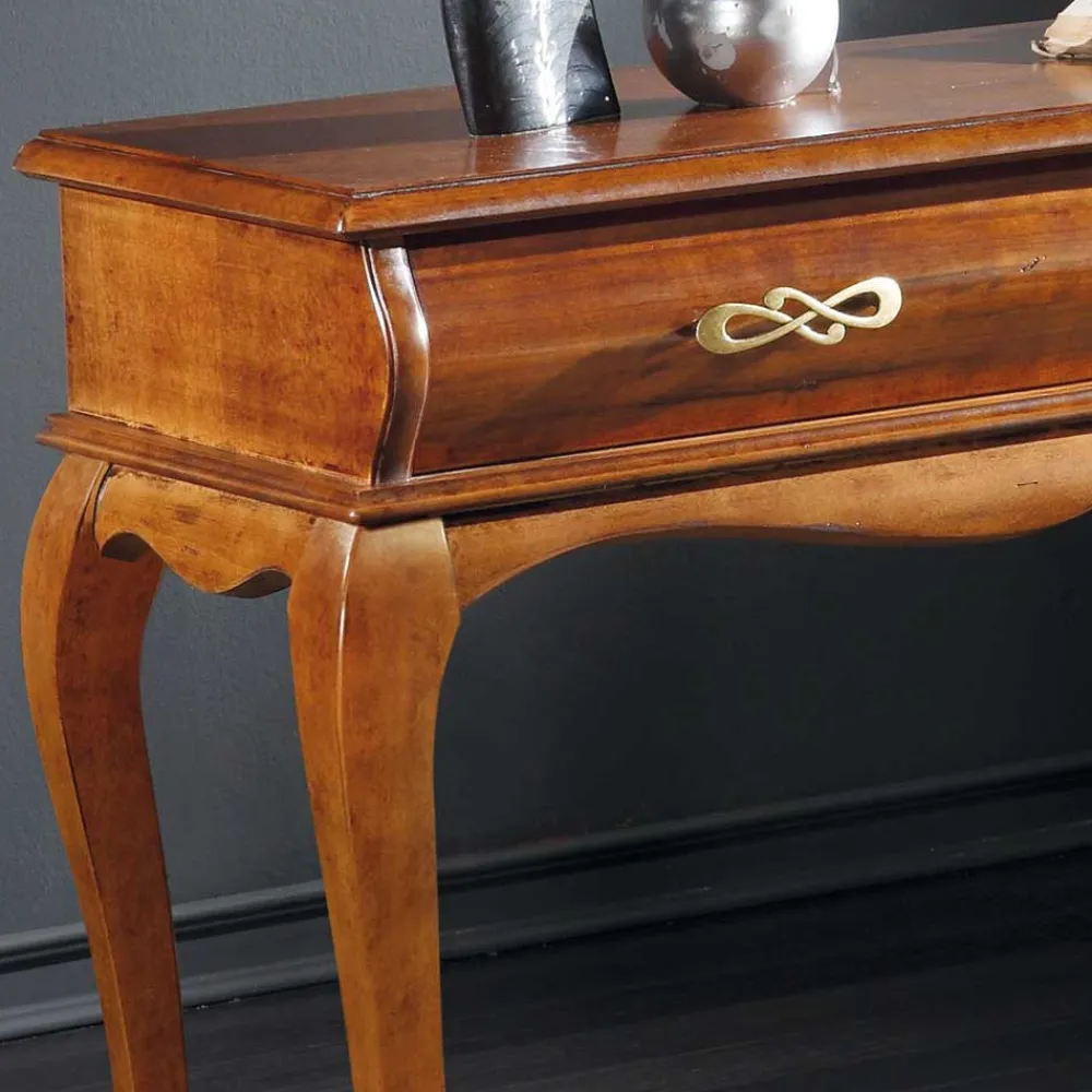 Wohnen 90x78x34 Konsolentisch in Nussbaumfarben - Motiz