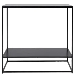Wohnen 80x80x36 Konsoltisch aus Stahl in Schwarz - Esbessa