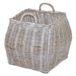 Wohnen Rattanmöbel*50x51x50 Korb mit Griffen Landhaus - Oleganos