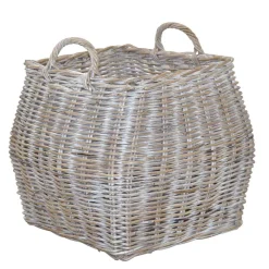 Wohnen Rattanmöbel*50x51x50 Korb mit Griffen Landhaus - Oleganos