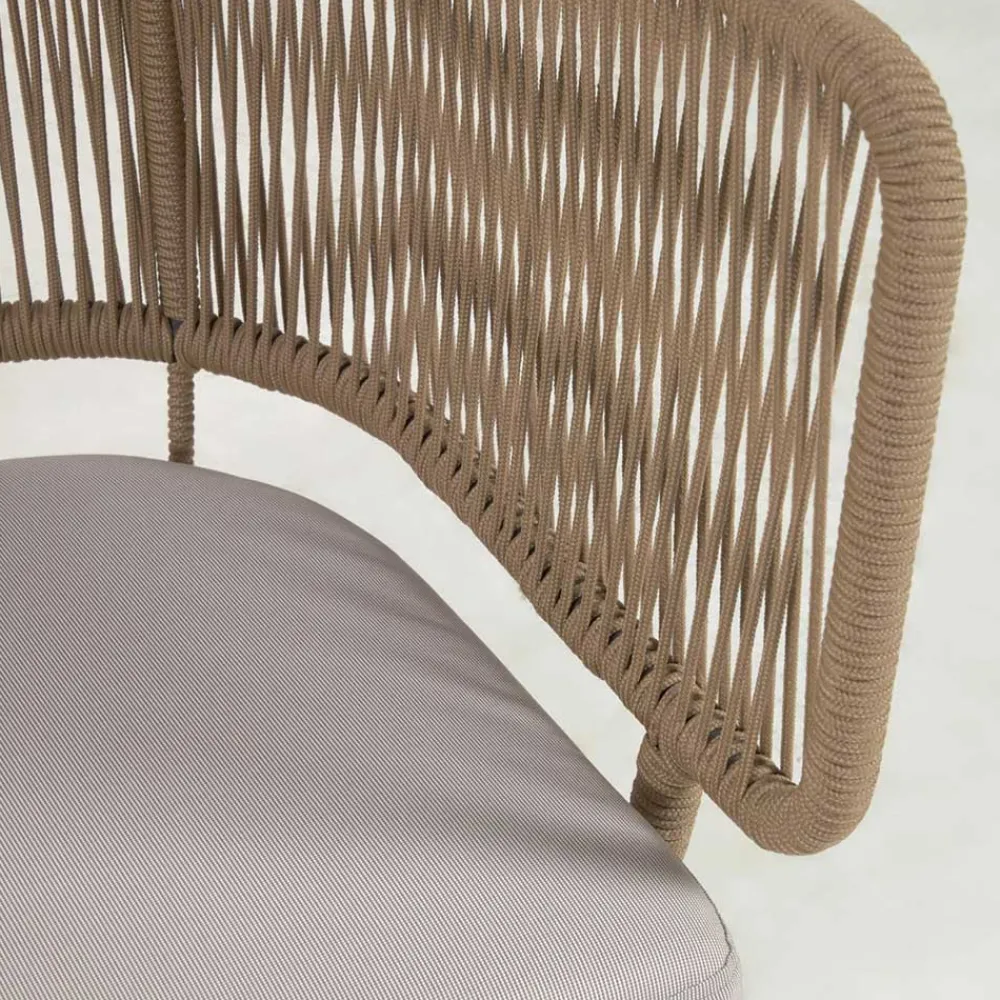 Wohnen 135x80x65 Kordelgeflecht Sofa mit Sitzpolster - Membres