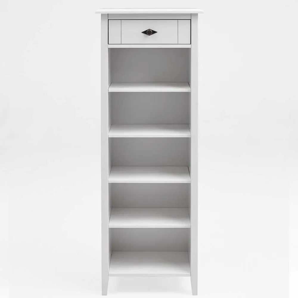 Wohnen Badregale|Esszimmerregale*55x149x35 Landhaus Badregal in Weiß - Satumare