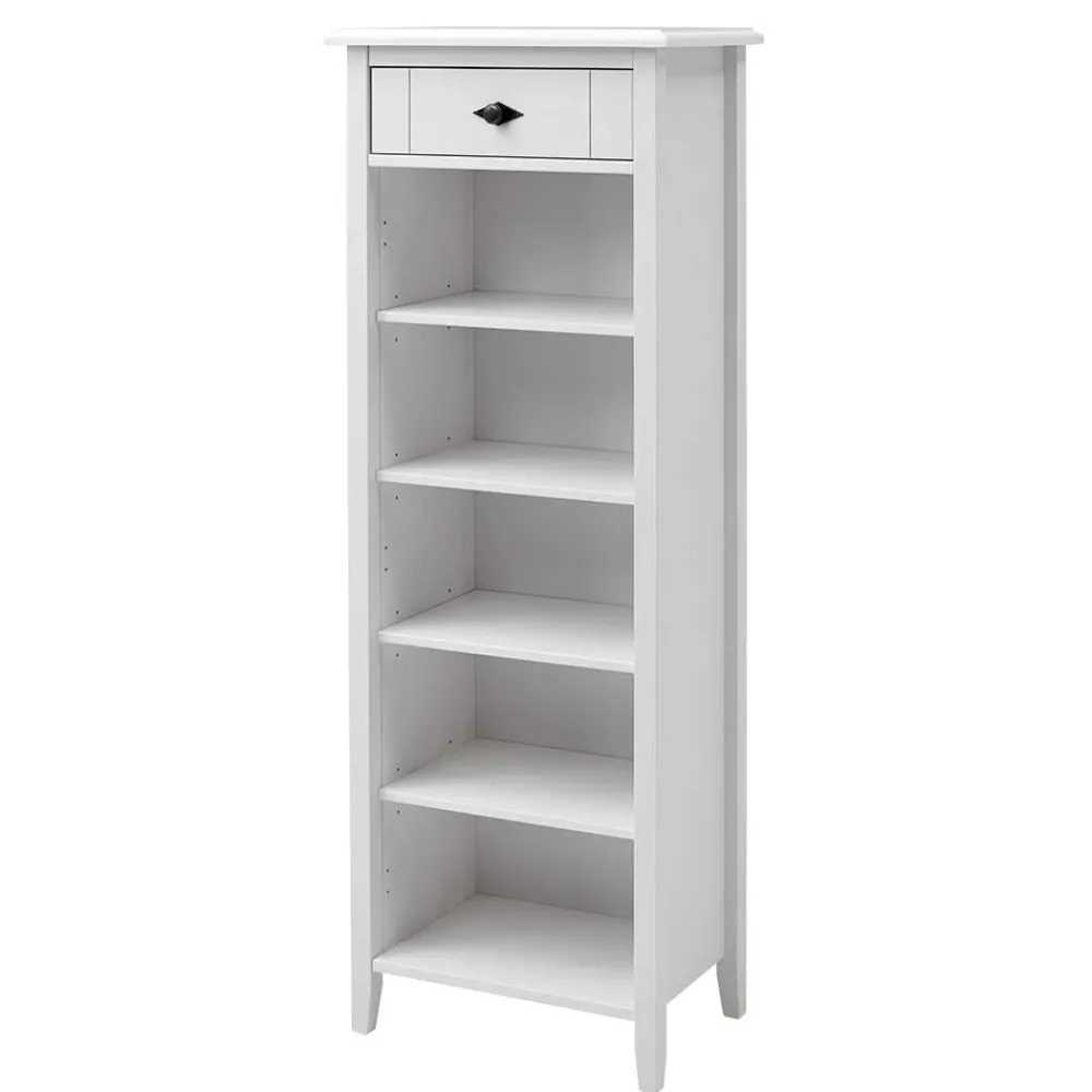 Wohnen Badregale|Esszimmerregale*55x149x35 Landhaus Badregal in Weiß - Satumare