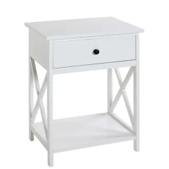 Wohnen 46x60x35 Landhaus Beistelltisch mit Schublade - Liv