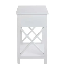 Wohnen 46x60x35 Landhaus Beistelltisch mit Schublade - Liv