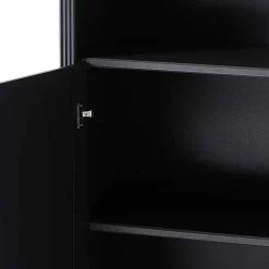 Wohnen Wohnzimmer-Regale|Büroregale*86x204x38 Landhaus Büroregal in Grau & Eiche - Joe