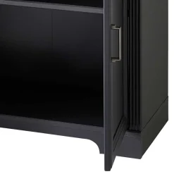 Wohnen Wohnzimmer-Regale|Büroregale*86x204x38 Landhaus Büroregal in Grau & Eiche - Joe