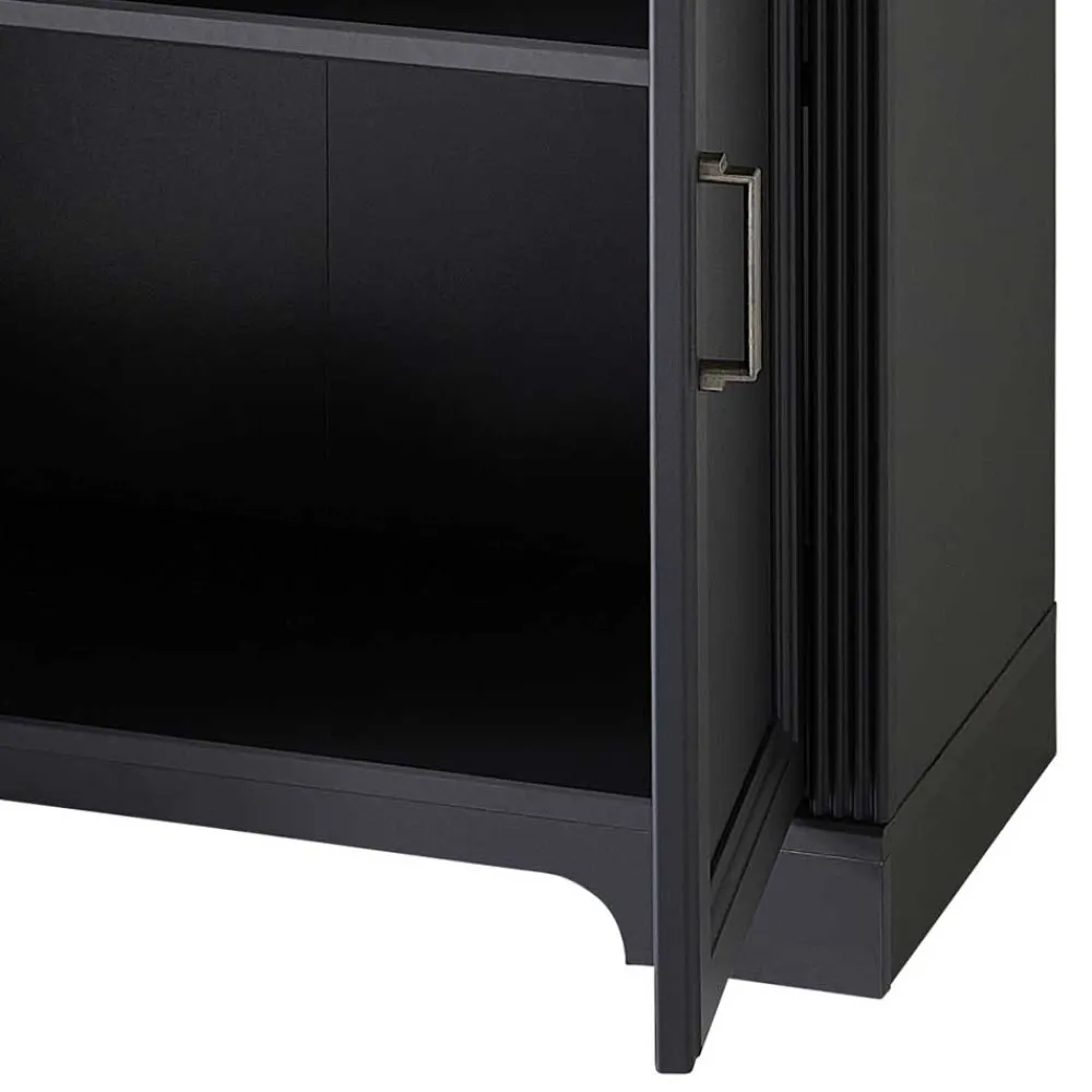 Wohnen Wohnzimmer-Regale|Büroregale*86x204x38 Landhaus Büroregal in Grau & Eiche - Joe