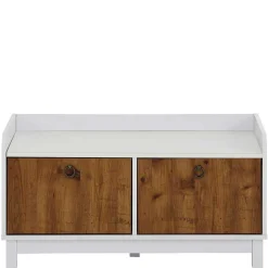 Wohnen 92x46x45 Landhaus Flurbank mit zwei Türen - Efalias