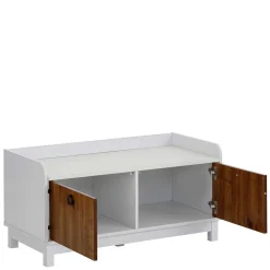 Wohnen 92x46x45 Landhaus Flurbank mit zwei Türen - Efalias