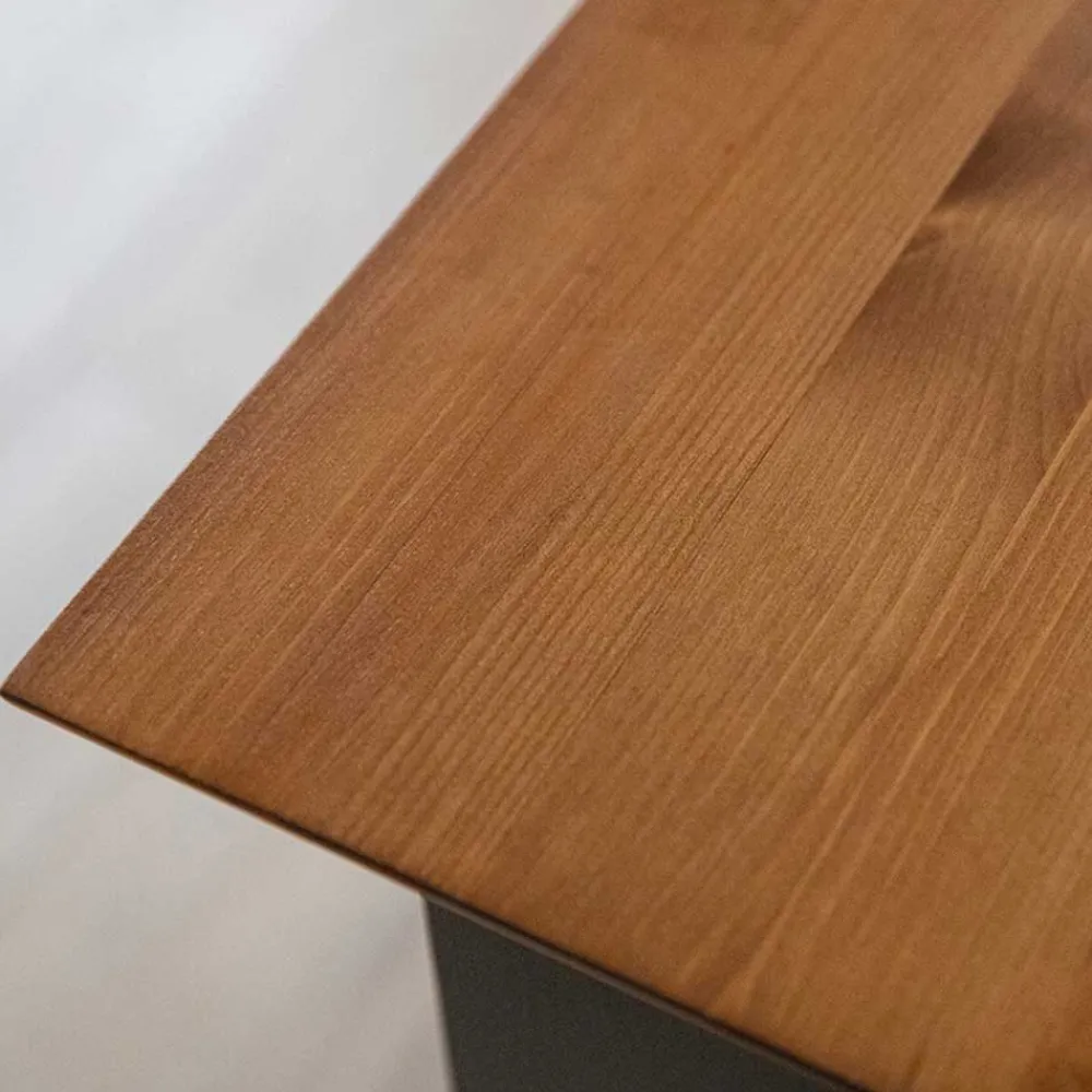 Wohnen 90x130x45 Landhaus Highboard in Grau & Eiche - Witenga