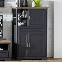 Wohnen Sideboards & Kommoden|Landhausmöbel*93x150x42 Landhaus Hochkommode mit LED - Thumbs