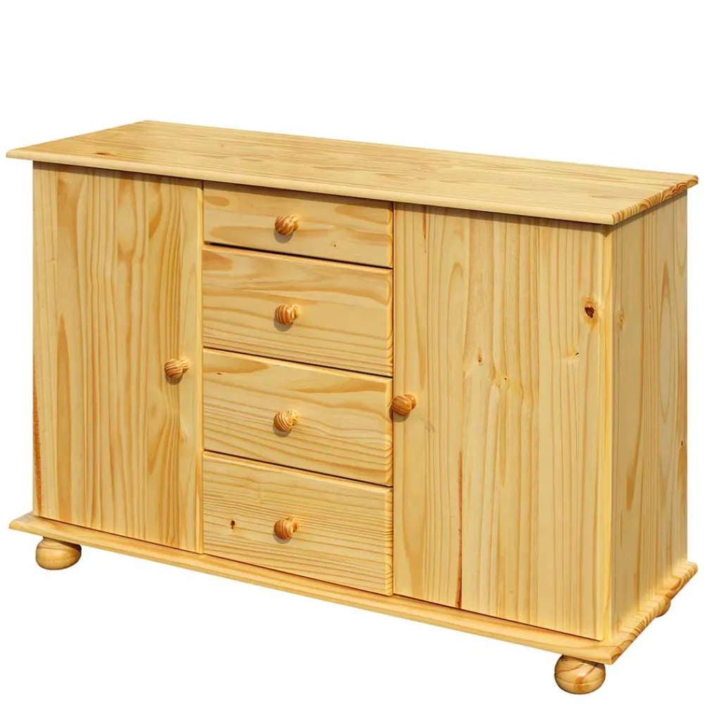 Wohnen Küchenschränke|Sideboards & Kommoden*119x81x38 Landhaus Kombi Kommode mit Kugelfüßen - Kascanu