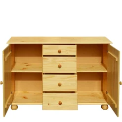 Wohnen Küchenschränke|Sideboards & Kommoden*119x81x38 Landhaus Kombi Kommode mit Kugelfüßen - Kascanu