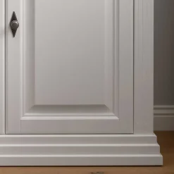 Wohnen 157x91x45 Landhaus Kommode in Weiß & Eiche - Henry