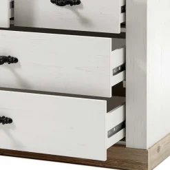 Wohnen Flurkommoden*107x84x45 Landhaus Kommode mit 4 Schubladen - Nedita