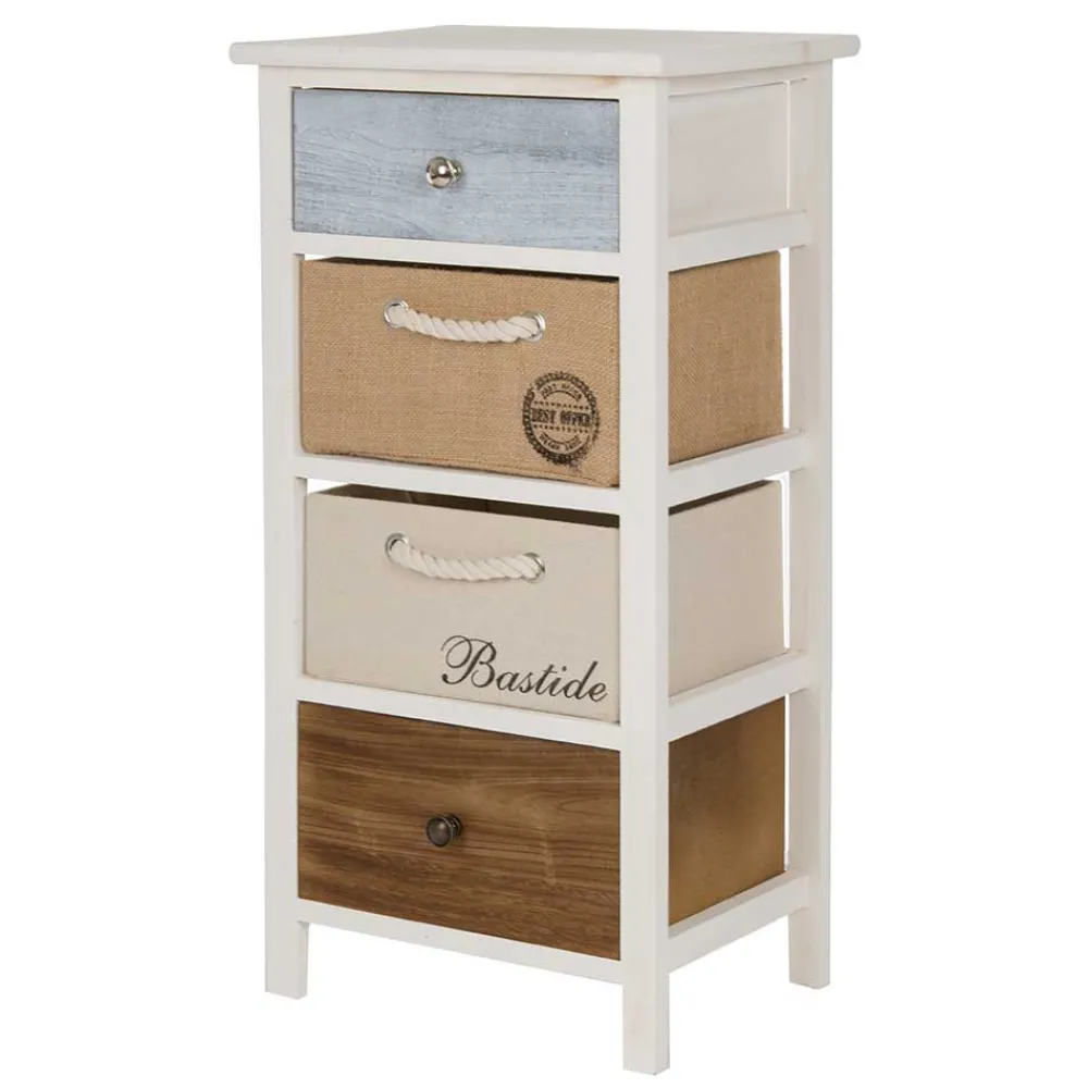 Wohnen 38x74x28 Landhaus Kommode mit vier Schubladen - Amare