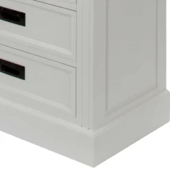 Wohnen 68x180x39 Landhaus Regal in Weiß & Graubraun - Bleaks