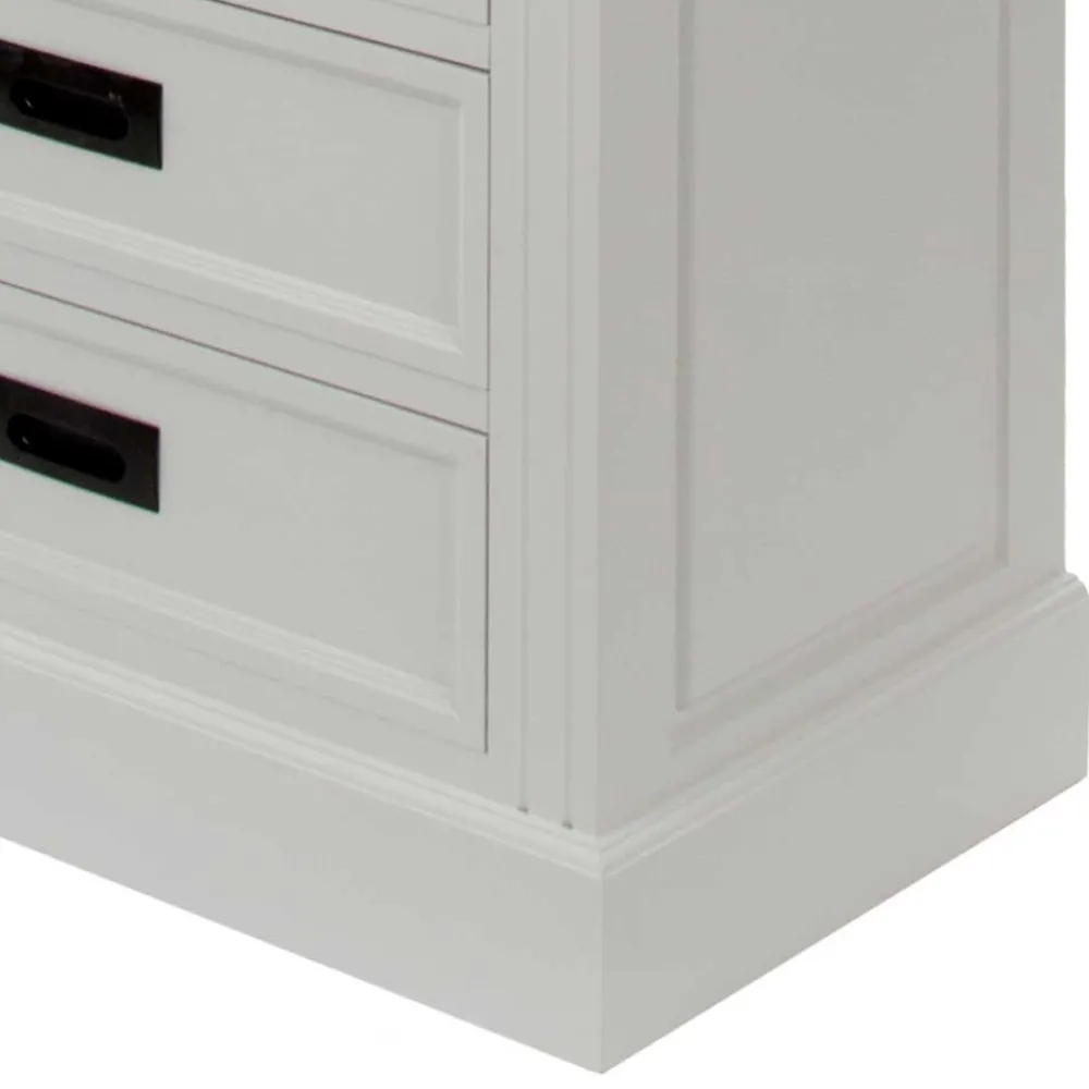 Wohnen 68x180x39 Landhaus Regal in Weiß & Graubraun - Bleaks