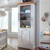 Kinder Wohnen 79x200x42 Landhaus Regal mit Tür & 3 Fächern - Envicron