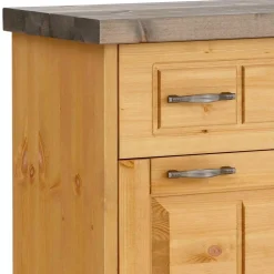 Wohnen Schuhschränke*85x109x37 Landhaus Schuhkommode aus Kiefer - Ostanzia